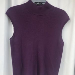 Chico’s purple mock neck sweater tank